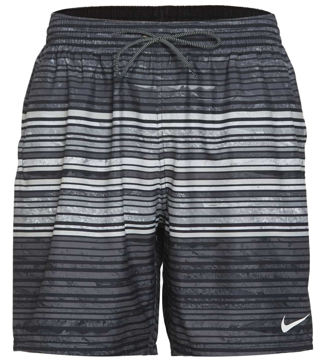 Nike Men's 18 Oxidized Stripe Volley Short - Black Small - Swimoutlet.com