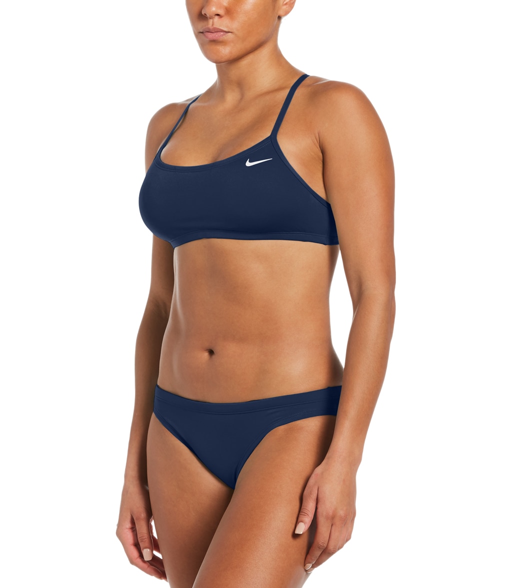 Nike Women's Chlorine Resistant Essential Racerback Bikini Set - Midnight Navy Large - Swimoutlet.com