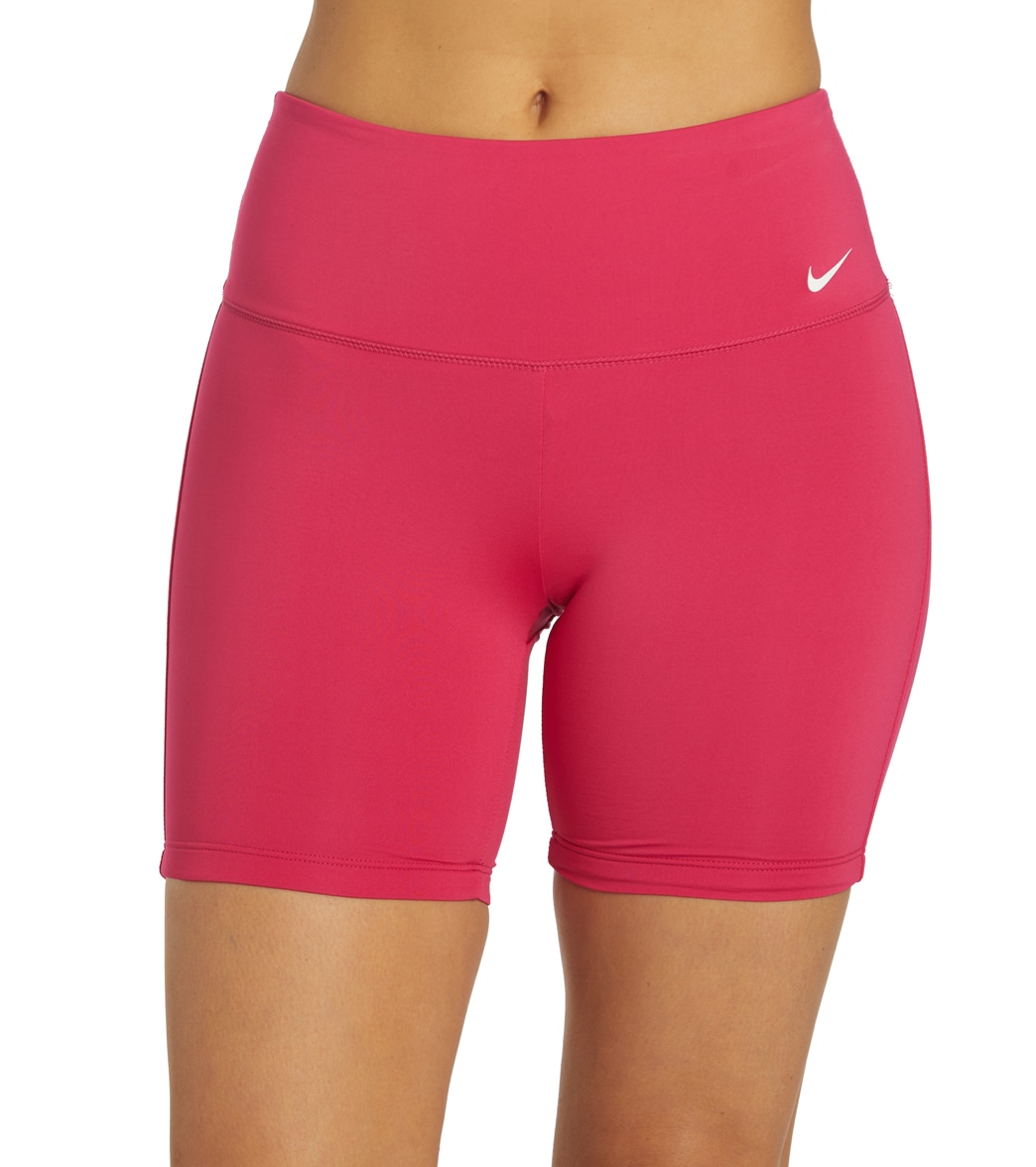 Nike Women's 6 Chlorine Resistant Essential Kick Swim Short - Fireberry X-Small - Swimoutlet.com