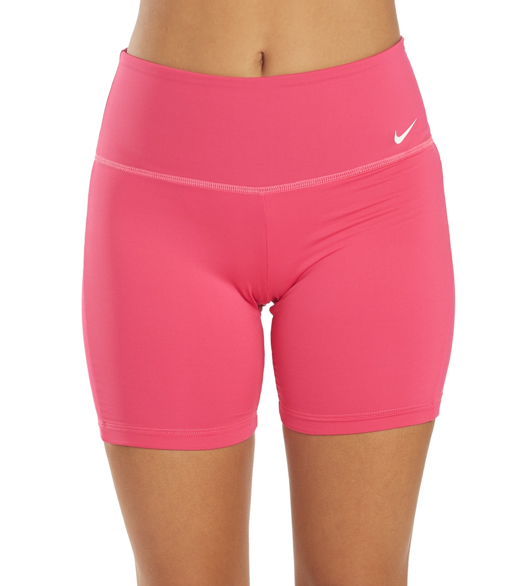 Nike Women's 6 Chlorine Resistant Essential Kick Swim Short - Pink Prime Large - Swimoutlet.com