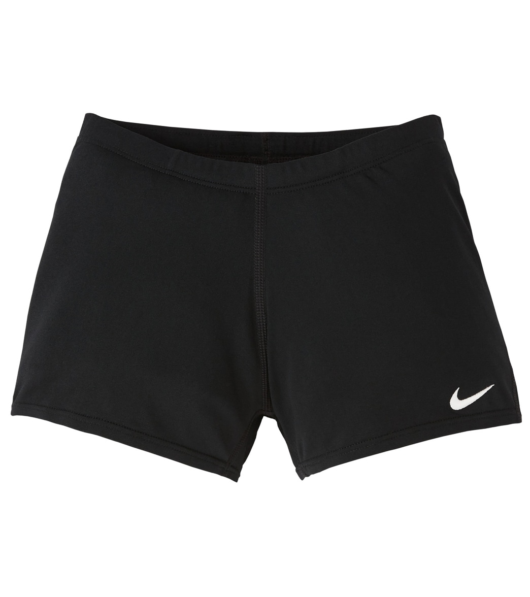 Nike Boys' Hydrastrong Solid Square Leg Big Kid - Black Small Briefs - Swimoutlet.com