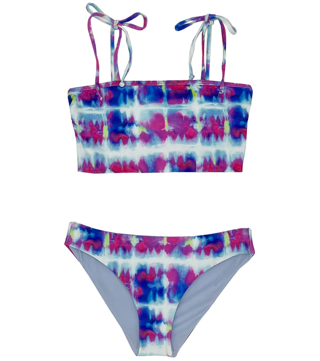 Splendid Girls' Sun Daze Two Piece Bikini Set Big Kid - Tie Dye 12 - Swimoutlet.com