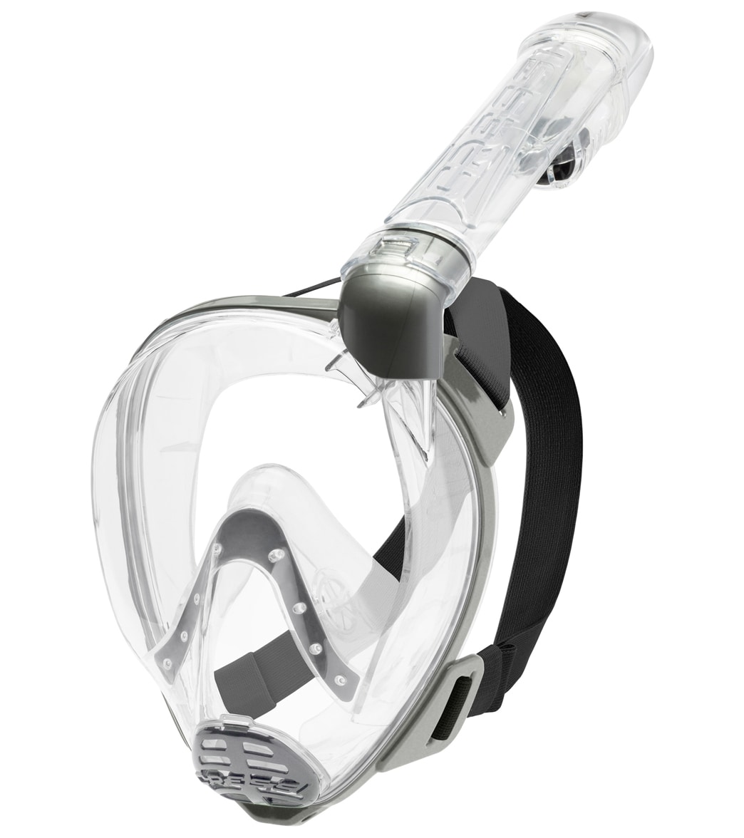 Cressi Baron Full Face Snorkeling Mask - Clear/Clear S/M Size Small/Medium - Swimoutlet.com