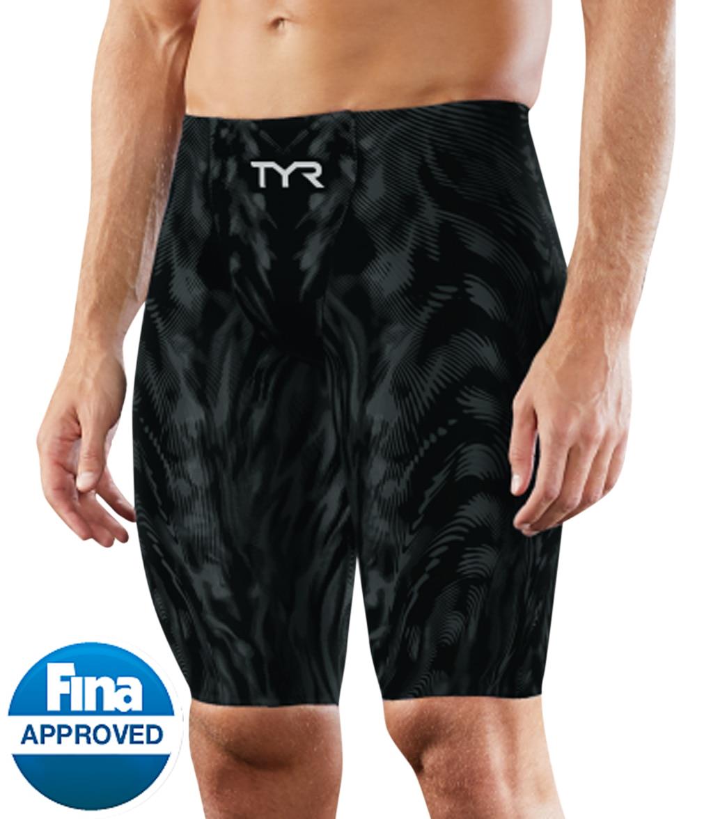 TYR Men's Venzo Phantom Genesis High Waist Jammer Tech Suit Swimsuit - Onyx 22 - Swimoutlet.com