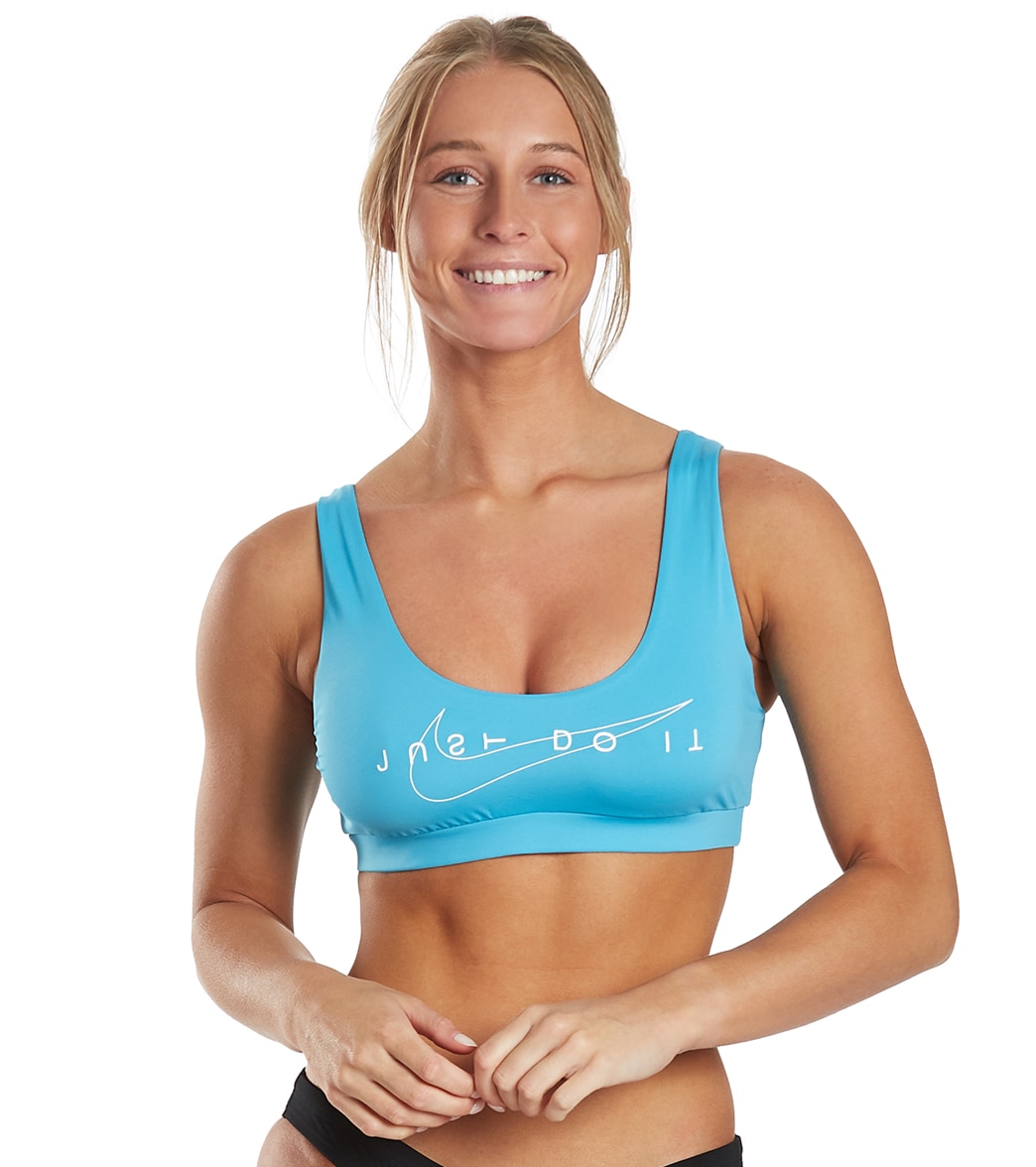 Nike Women's Logo Bikini Top - Chlorine Blue Xl - Swimoutlet.com
