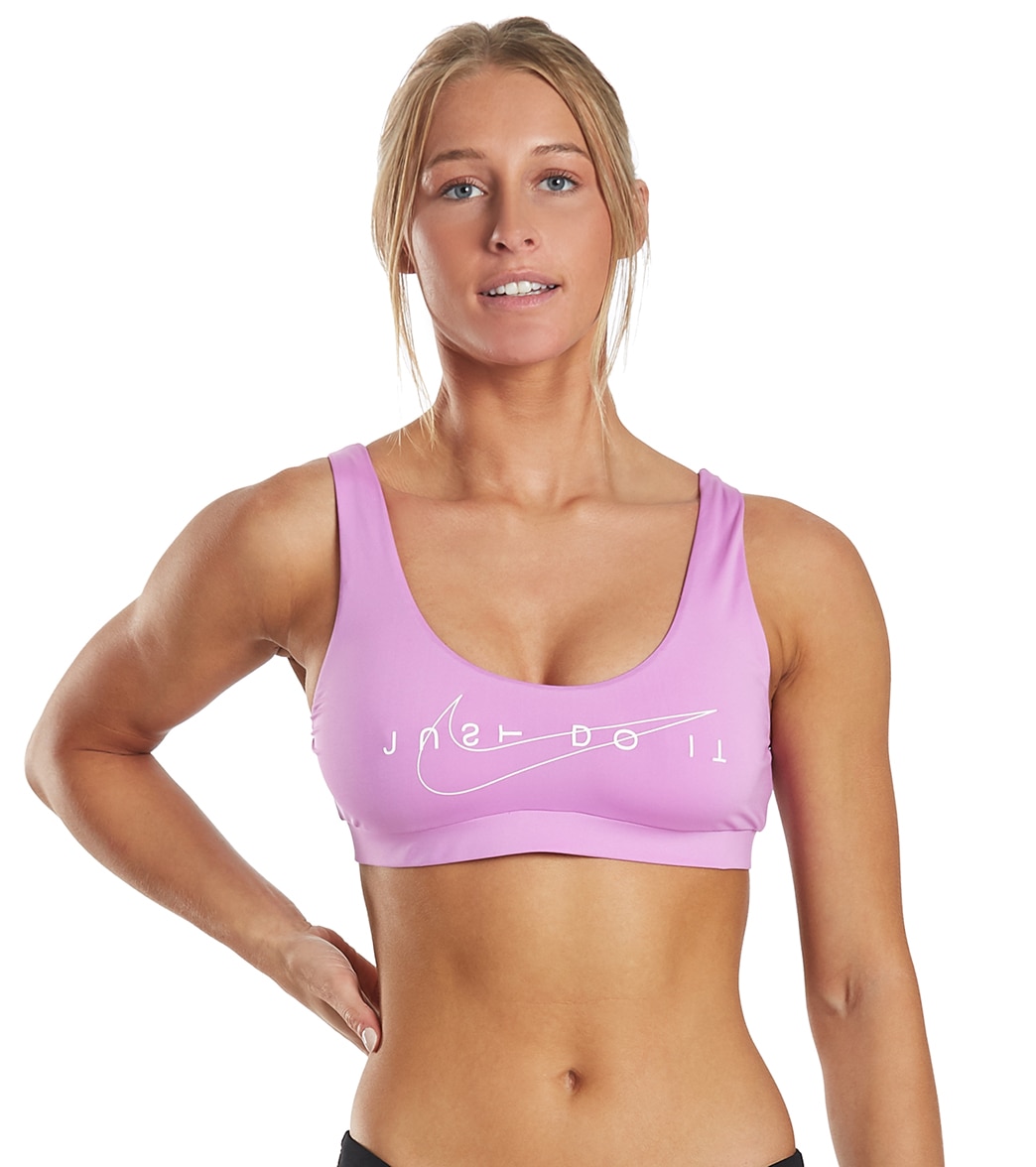 Nike Women's Logo Bikini Top - Fuchsia Glow Small - Swimoutlet.com