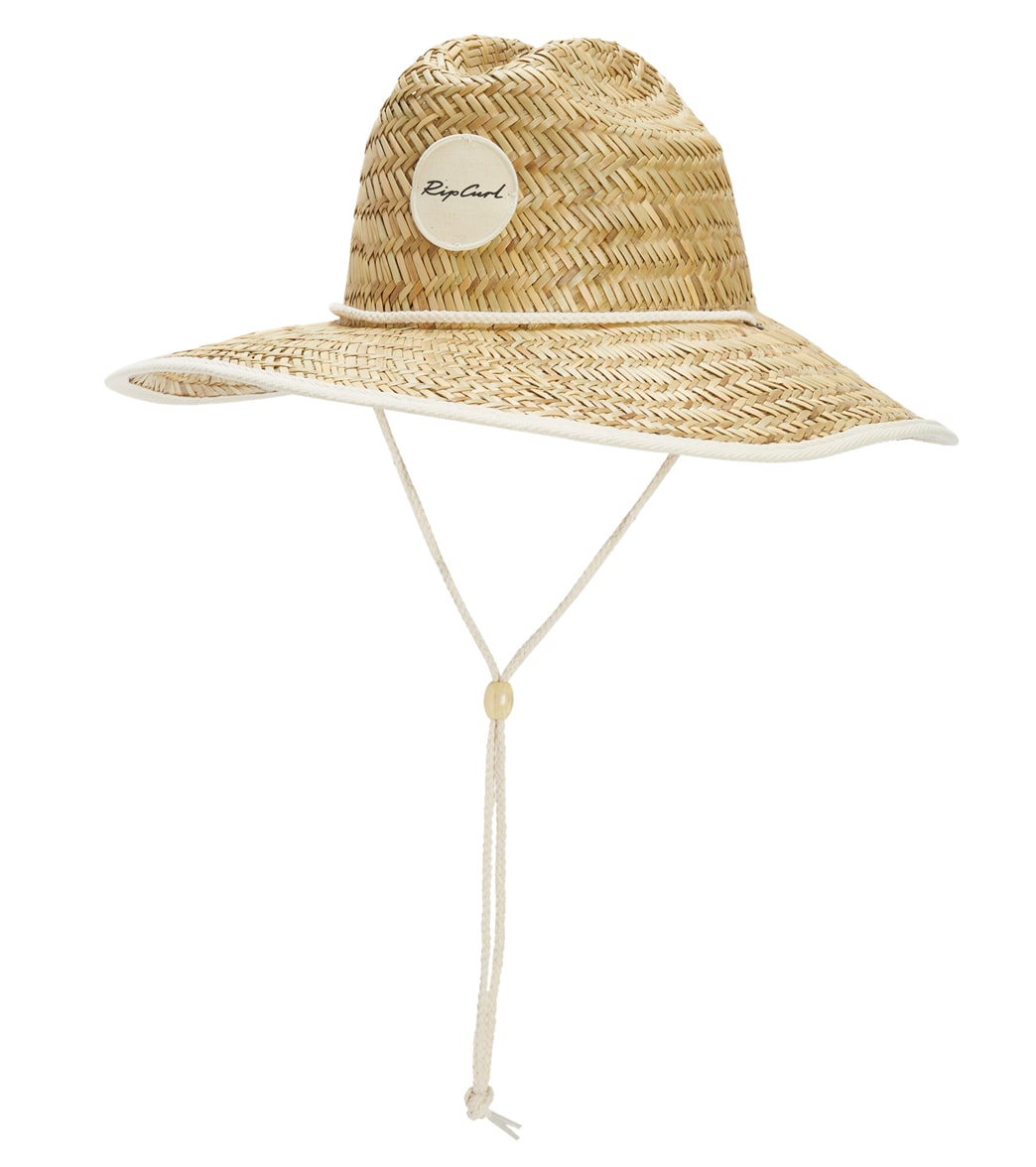Rip Curl Women's Script Straw Sun Hat - Natural/Black Small - Swimoutlet.com