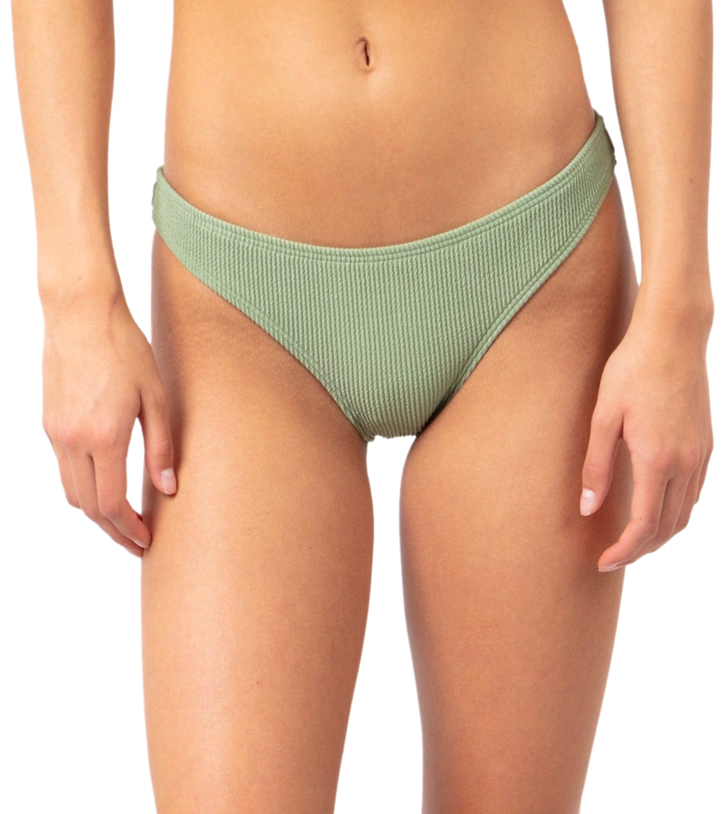 Rip Curl Women's Solid Good Bikini Bottom - Green Medium - Swimoutlet.com