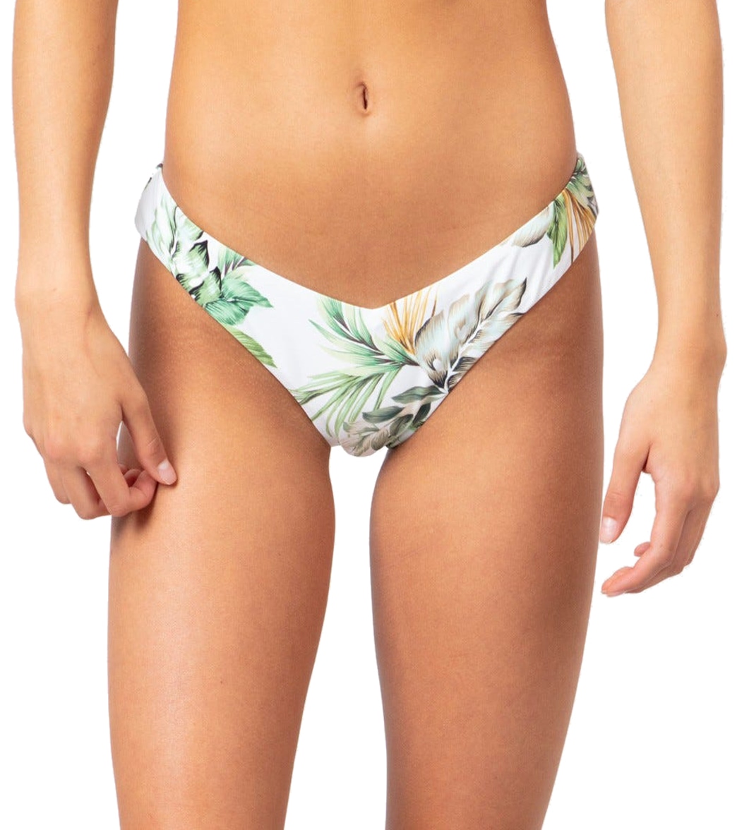 Rip Curl Women's Palmetto Skimpy Bikini Bottom - Bone Medium - Swimoutlet.com