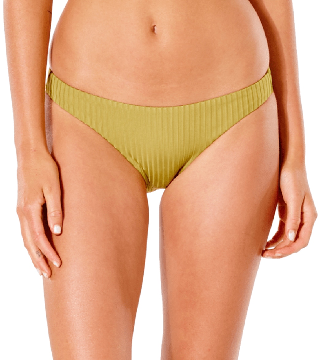 Rip Curl Women's Premium Surf Bikini Bottom - Khaki Large - Swimoutlet.com