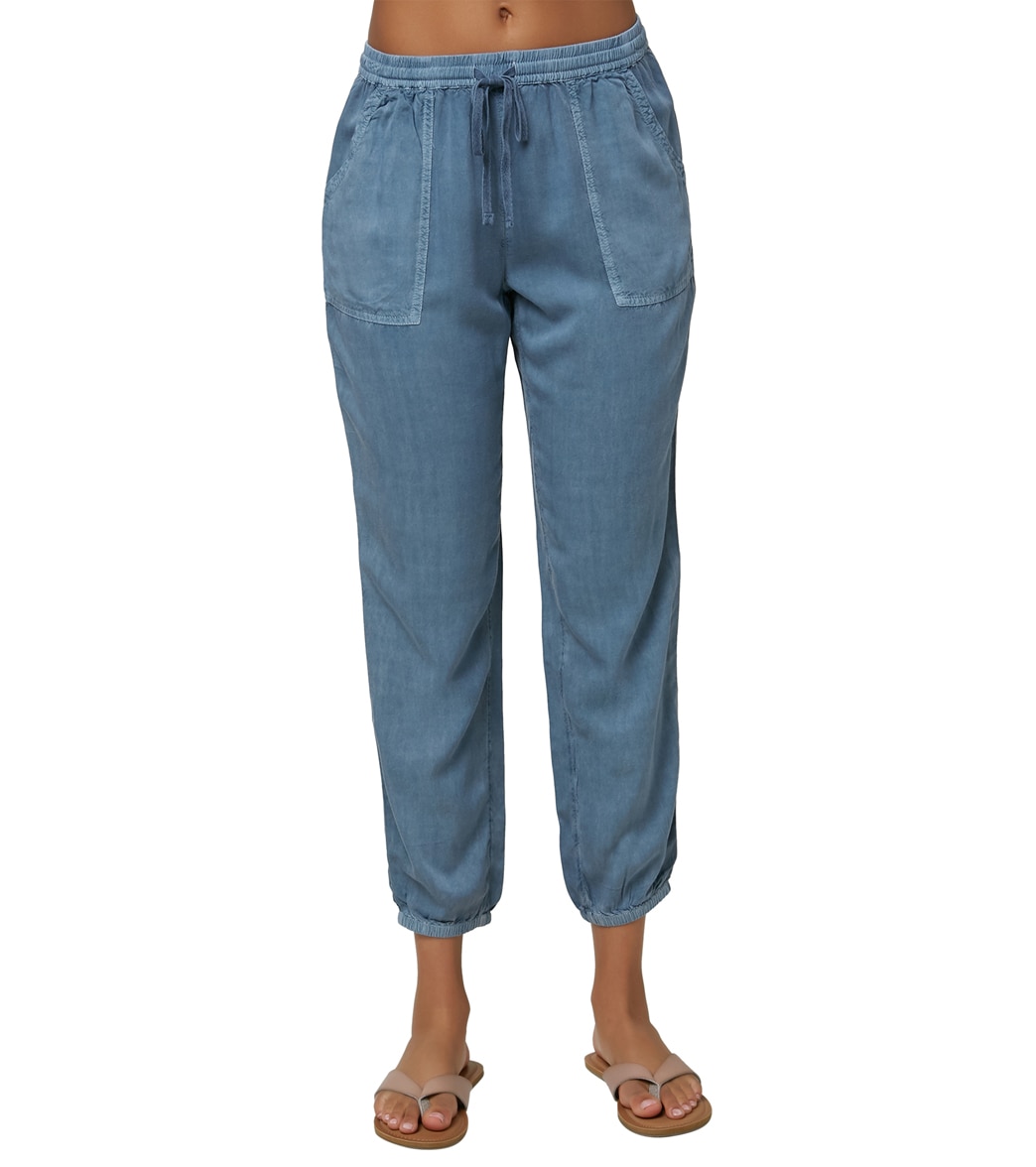 O'neill Women's Fern Woven Pants - Slate Small Cotton - Swimoutlet.com