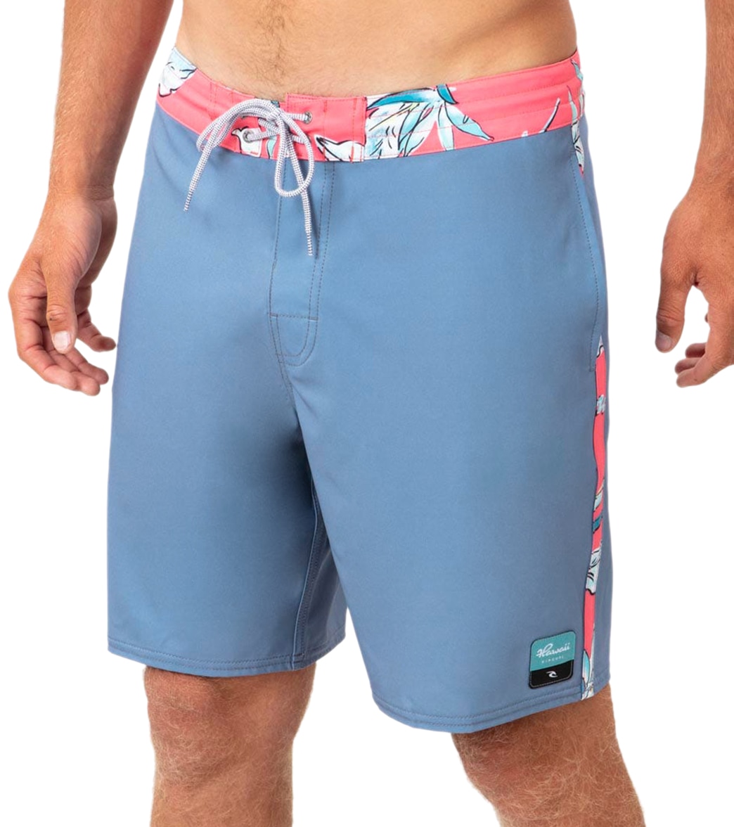 Rip Curl Men's 19 Hawaii Tropics Layday Boardshorts - Dark Blue 32 - Swimoutlet.com