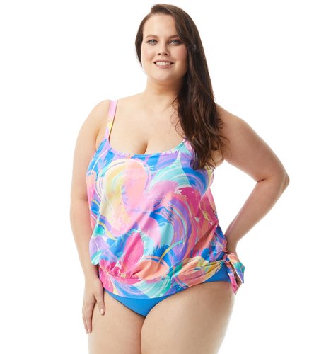 plus size swim tops