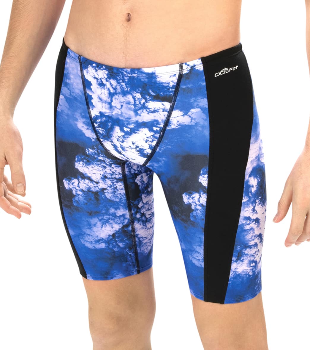 Dolfin Men's Reliance Cyclone Spliced Jammer Swimsuit - Blue 24 Polyester - Swimoutlet.com