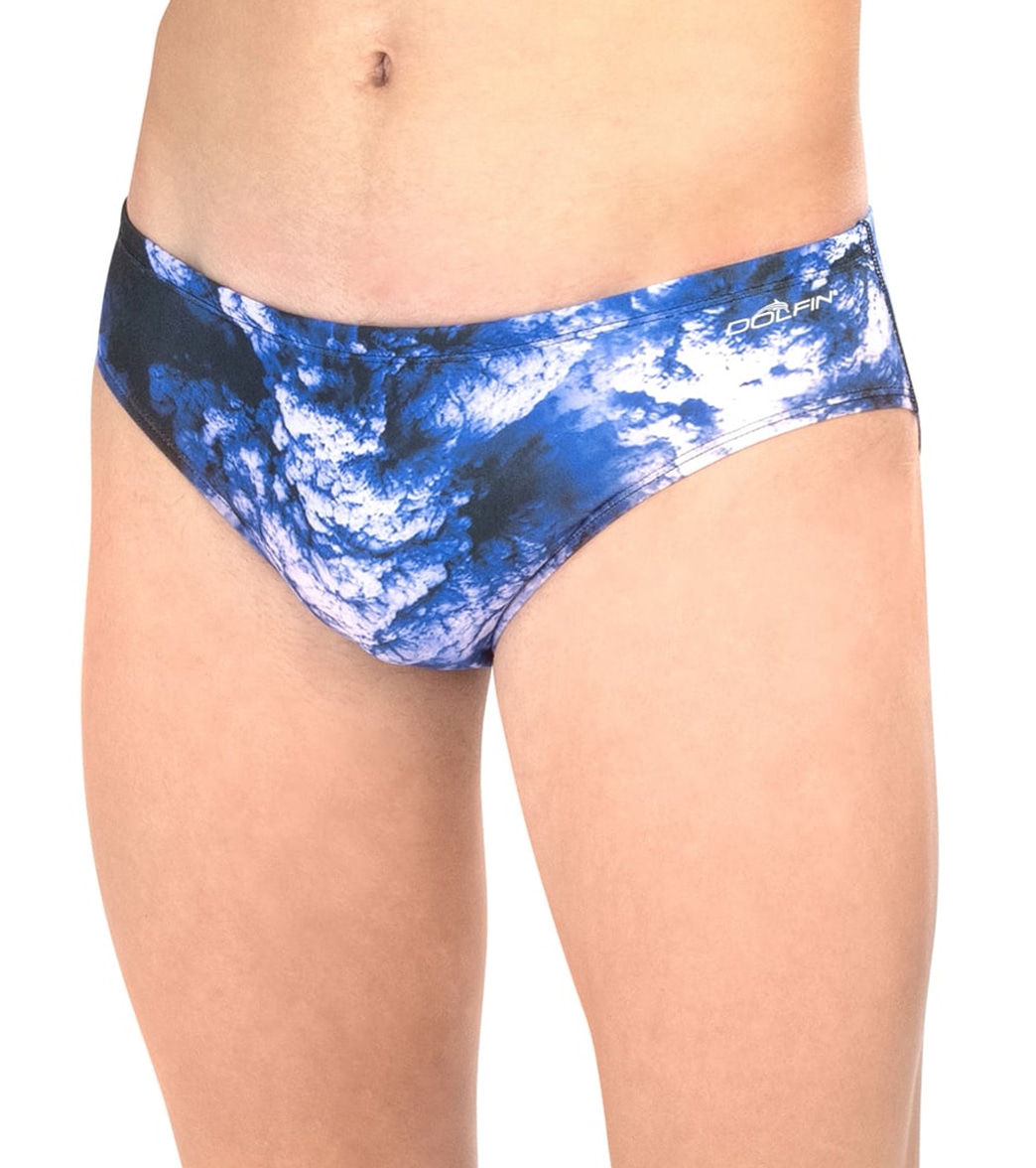 Dolfin Men's Reliance Cyclone Racer Brief Swimsuit - Blue 26 Polyester - Swimoutlet.com