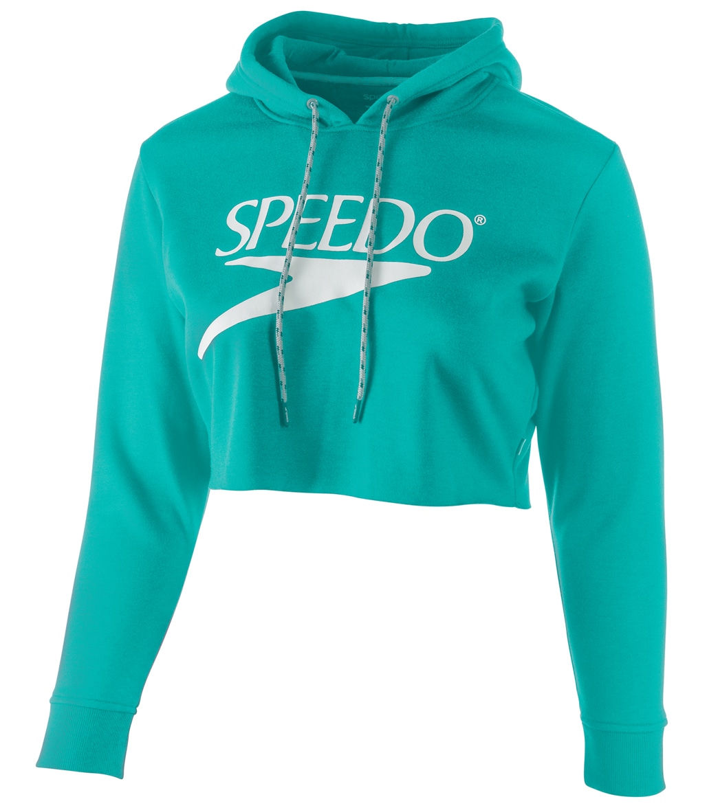 Speedo Women's Vintage Cropped Hoodie - Ceramic Large Size Large - Swimoutlet.com