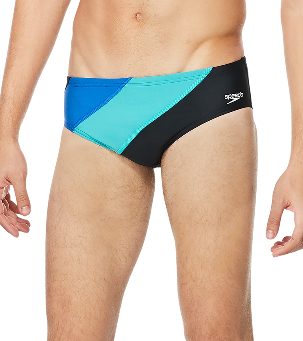 Speedo Vibe Men's Color Blocked One Brief Swimsuit - Ceramic 24 - Swimoutlet.com