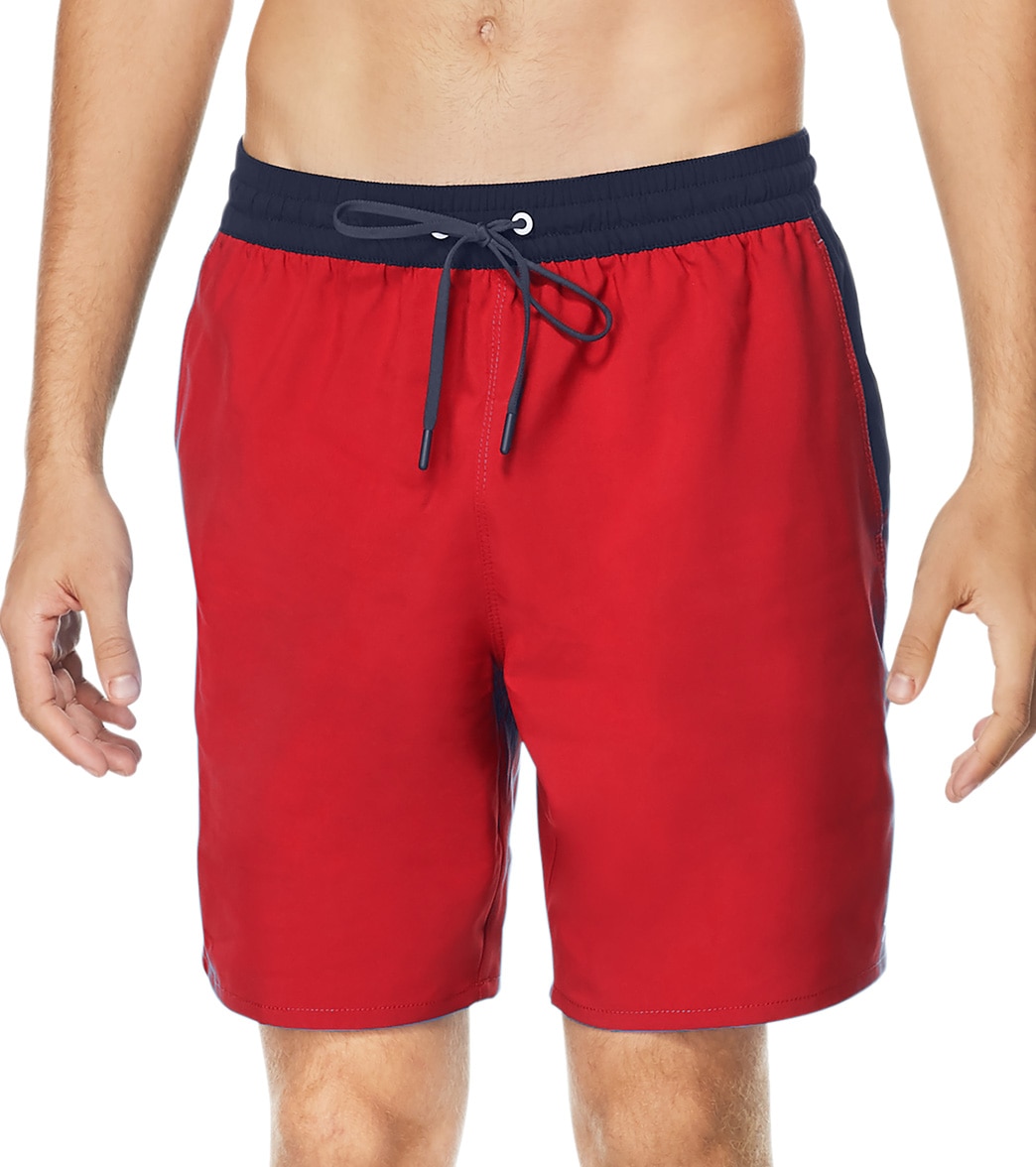 Speedo Active Men's 18 Solid Seaside Volley Short - Red Xl Size Xl Polyester - Swimoutlet.com