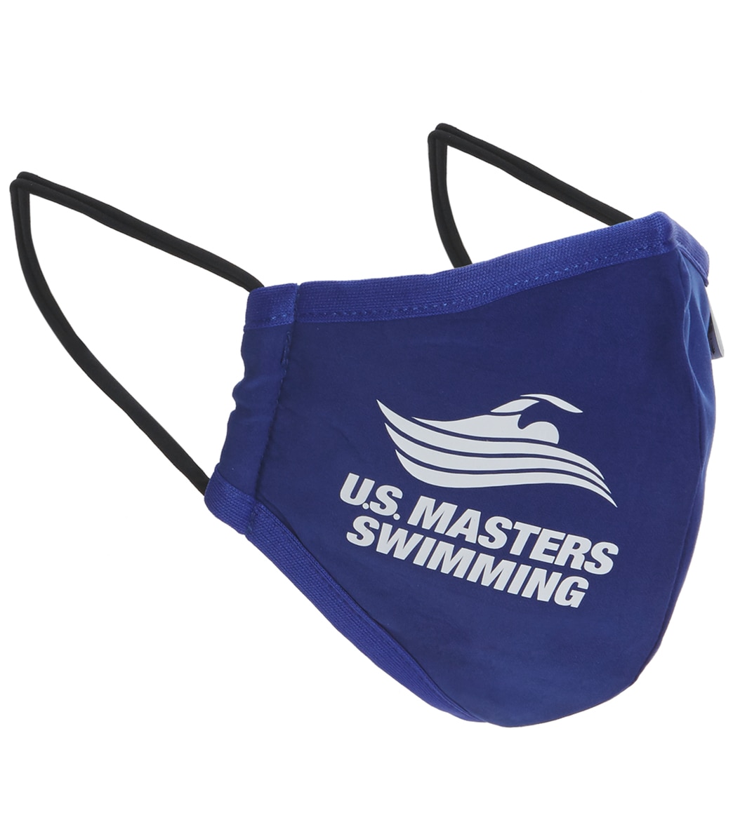 U.s. Masters Swimming Adult Reusable Face Mask Set Of Two - Royal Blue Medium - Swimoutlet.com