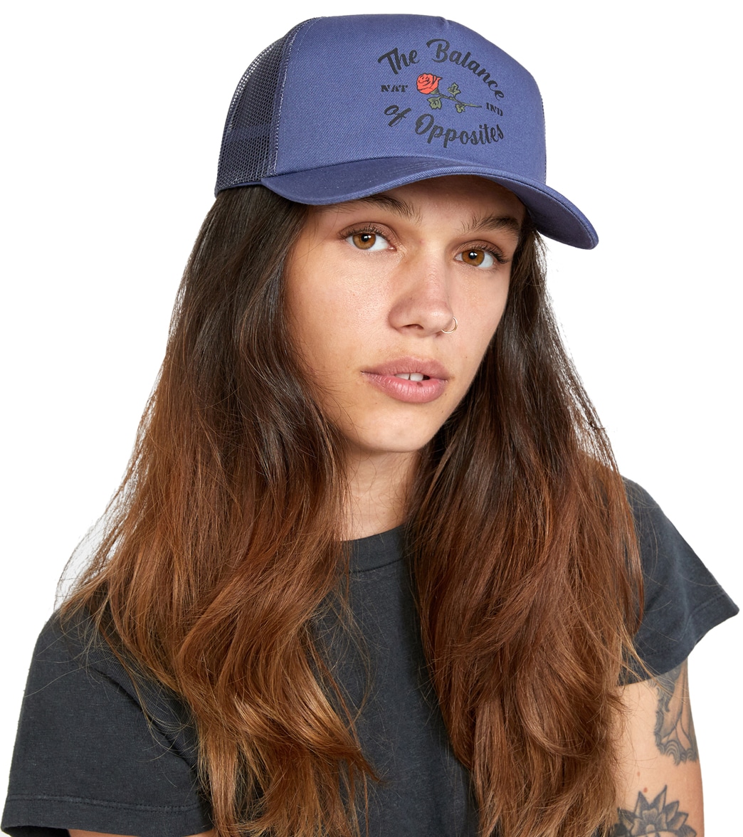 Rvca Women's Title Trucker Hat - Neptune Blue One Size - Swimoutlet.com
