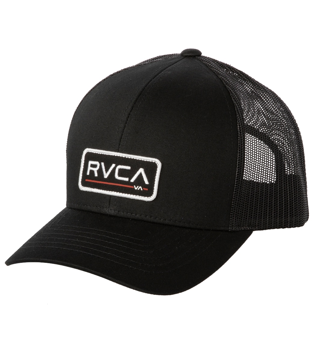 Rvca Men's Ticket Trucker Hat - Black One Size - Swimoutlet.com