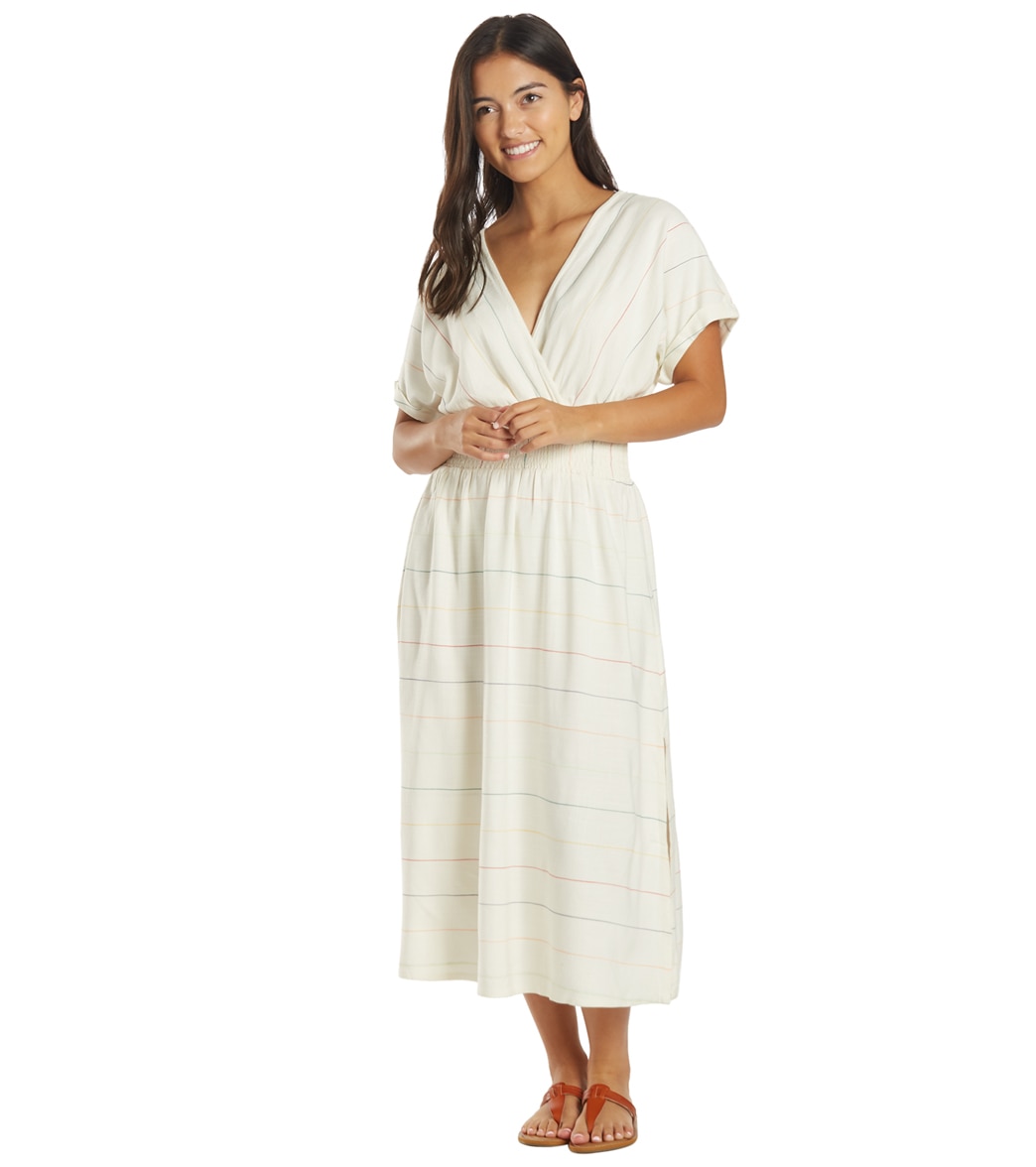 O'neill Women's Ciara Stripe Midi Dress - White Xl - Swimoutlet.com