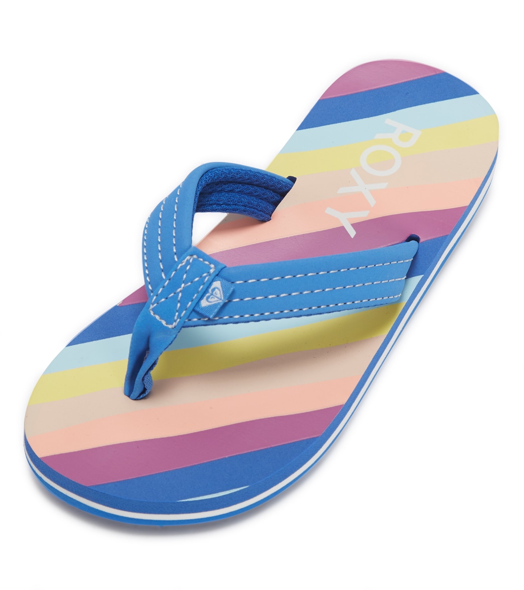 Roxy Girls' Rg Vista Loreto Flip Flop - Blue Depths 1 - Swimoutlet.com