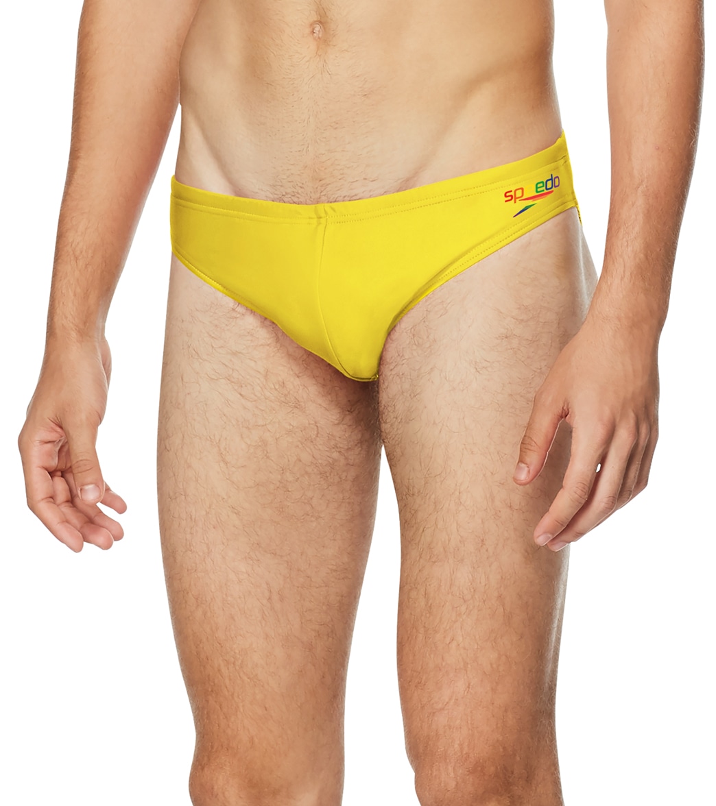 Speedo Pride Men's Solar One Brief Swimsuit - Blazing Yellow 24 - Swimoutlet.com