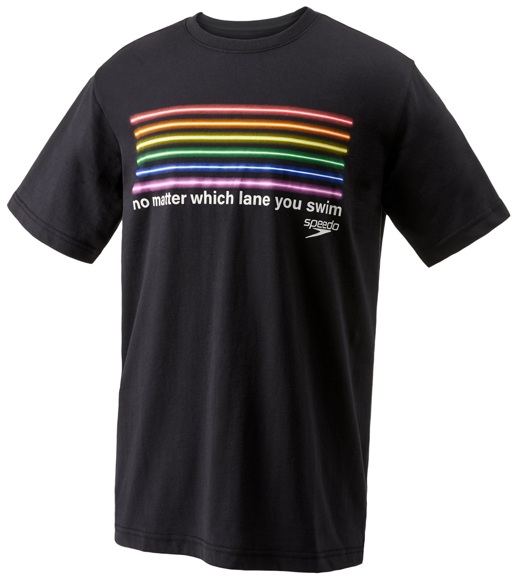 Speedo Pride Unisex Tee Shirt - Black 2Xl - Swimoutlet.com