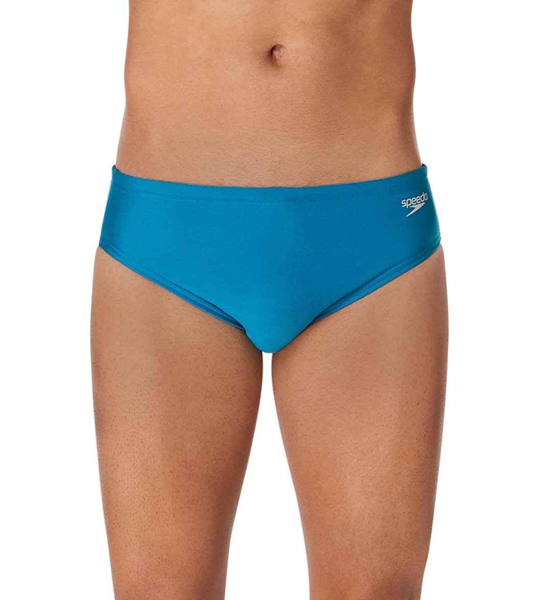 Speedo Vibe Men's Solid One Brief Swimsuit - Crystal Teal 26 - Swimoutlet.com