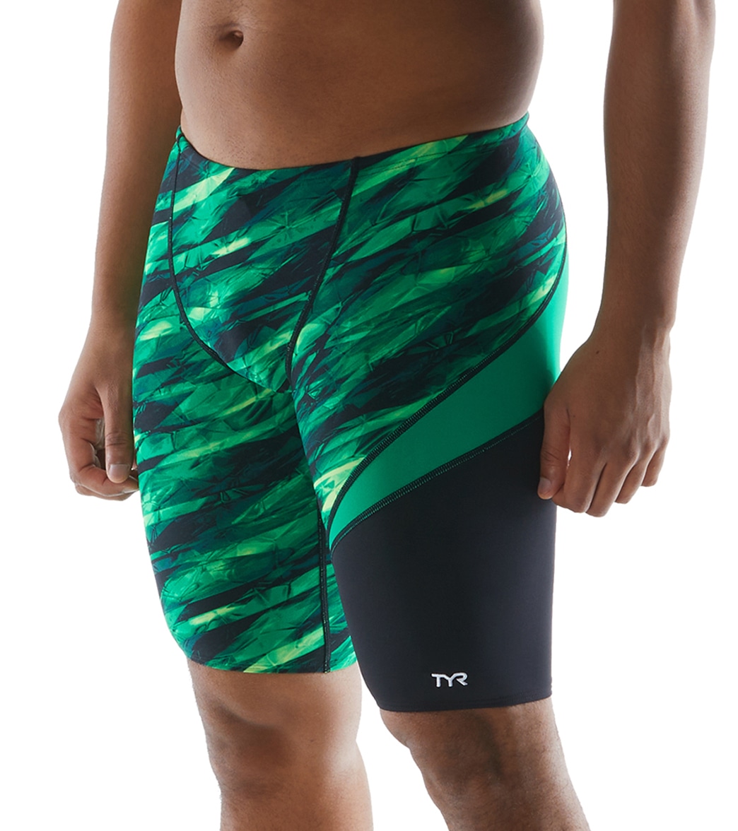 TYR Men's Vitric Jammer Swimsuit - Green 26 - Swimoutlet.com