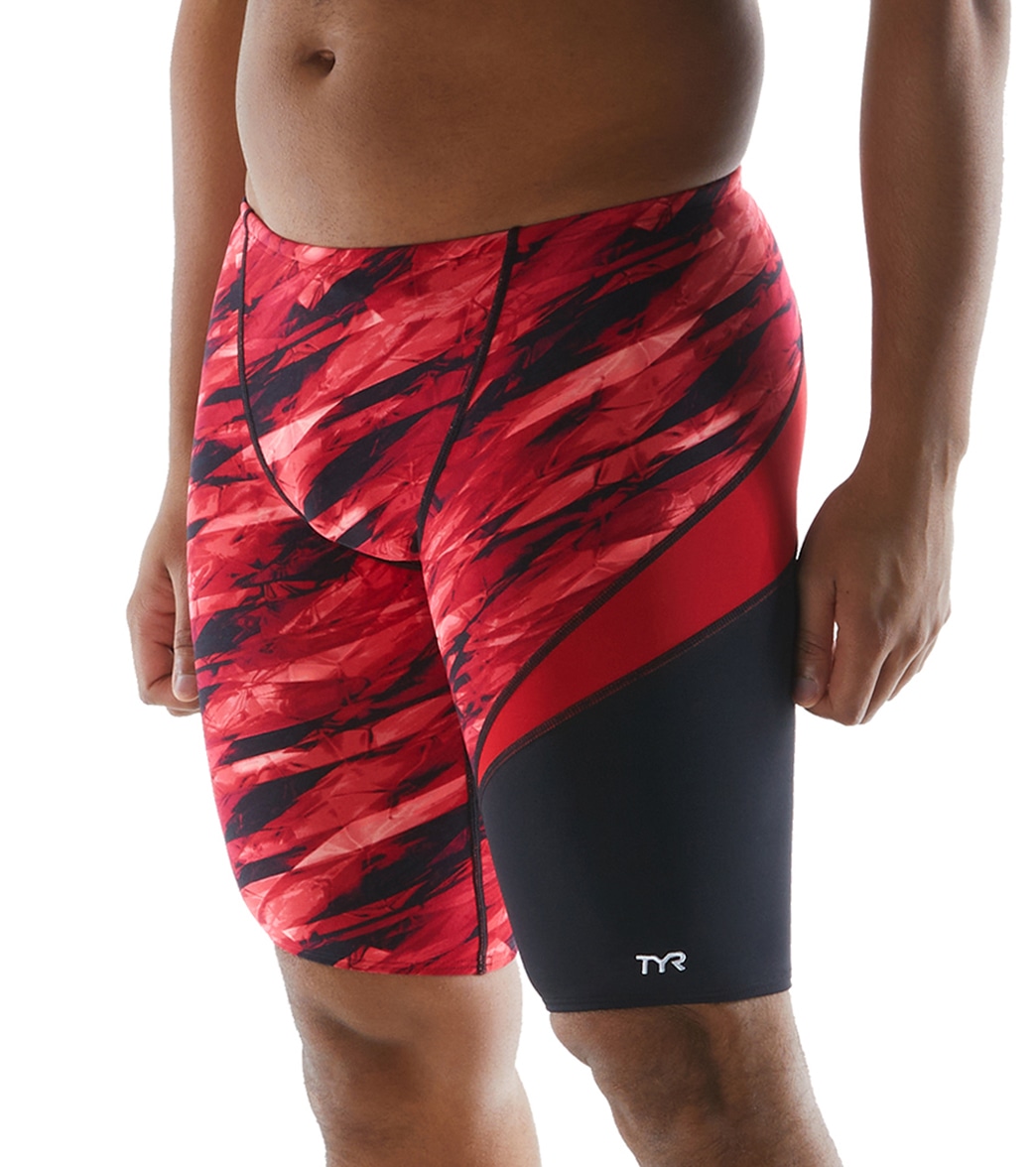 TYR Men's Vitric Jammer Swimsuit - Red 26 - Swimoutlet.com