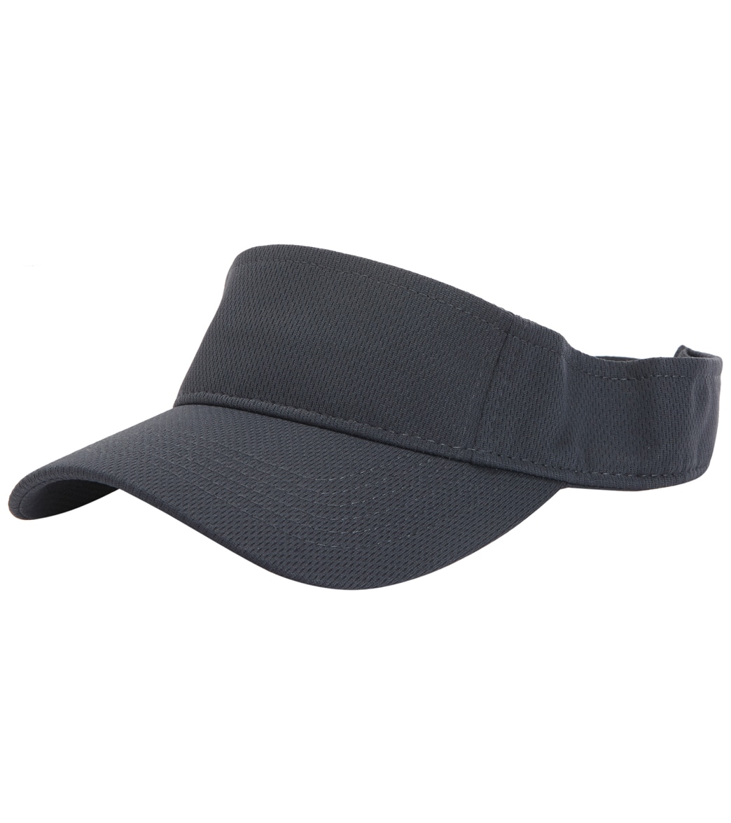 Men's sport-tek posicharge racermesh visor - graphite polyester - SwimOutlet.com
