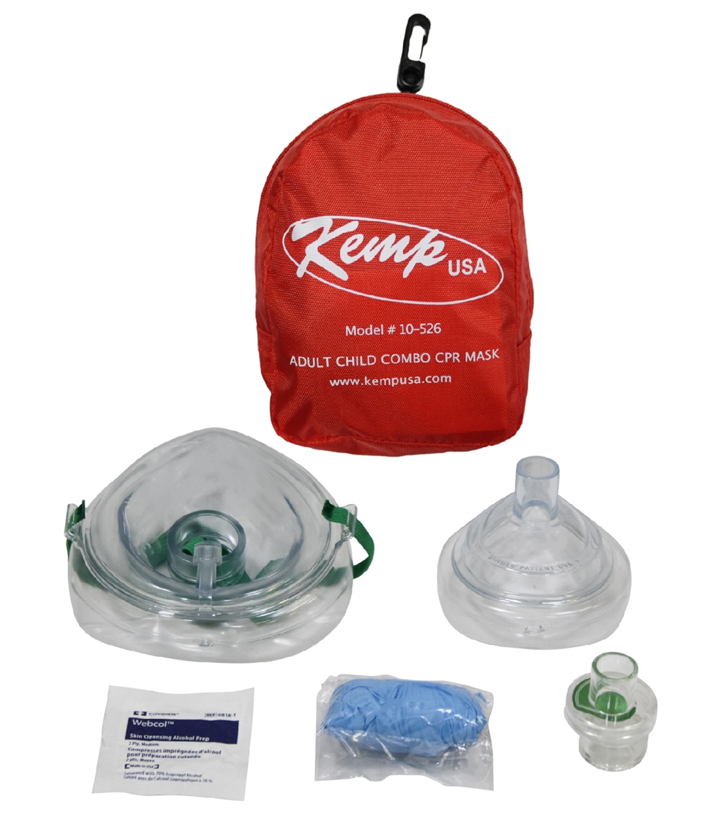 Kemp Adult And Child Combo Cpr Pocket Mask Set - Red - Swimoutlet.com