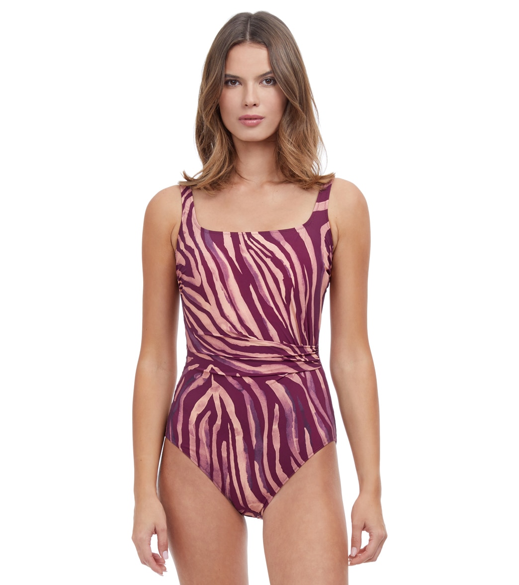 Gottex Women's Panthera Square Neck One Piece Swimsuit