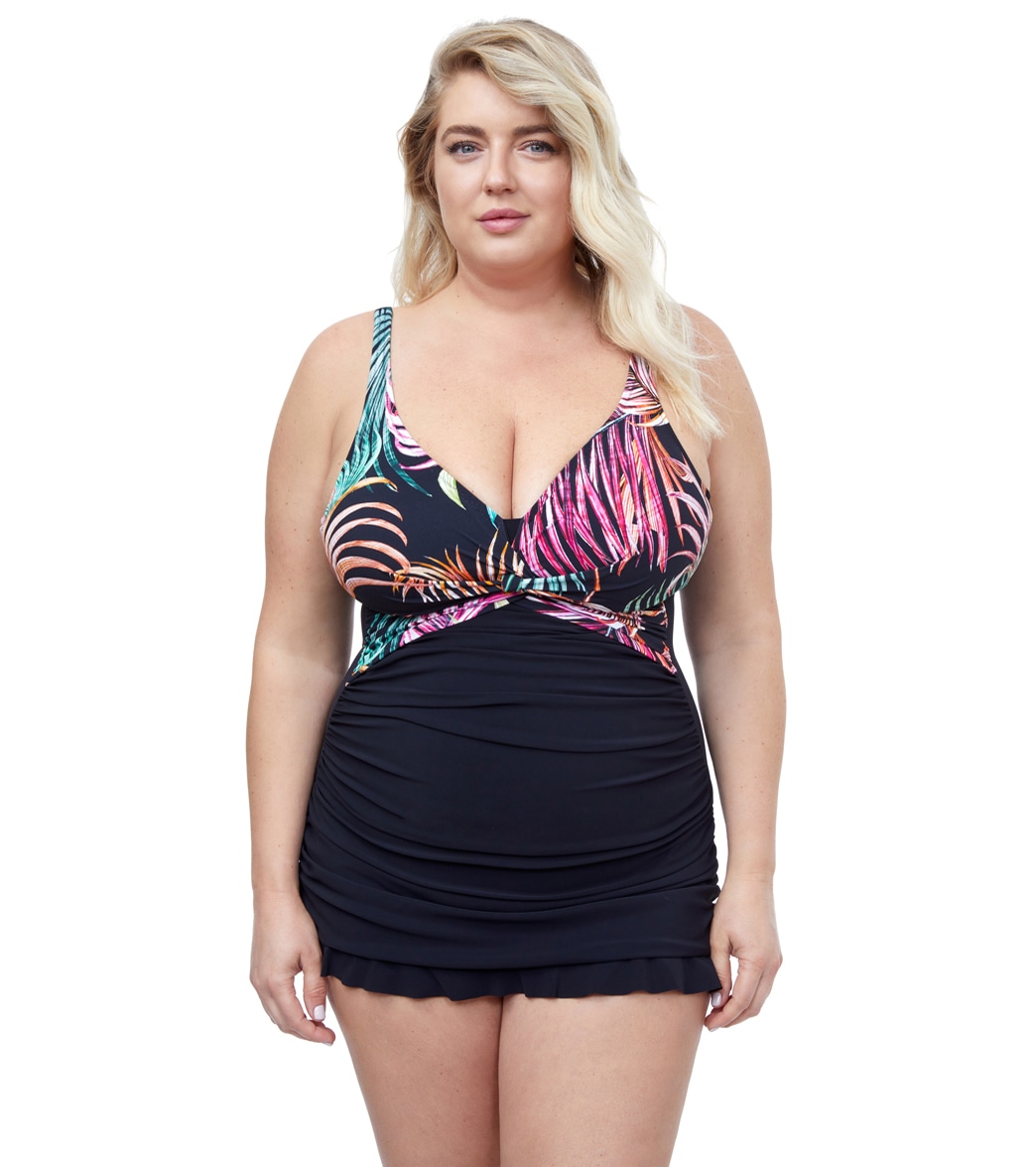 Profile By Gottex Women's Plus Tropico Swim Dress