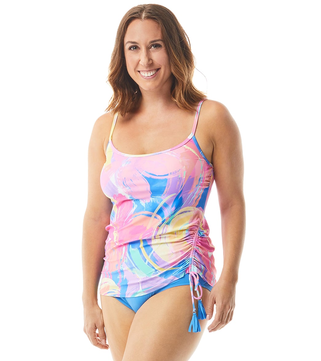 Beach House Women's Sea Soiree Bridget Side Tie Tankini Top - Multi 10 - Swimoutlet.com