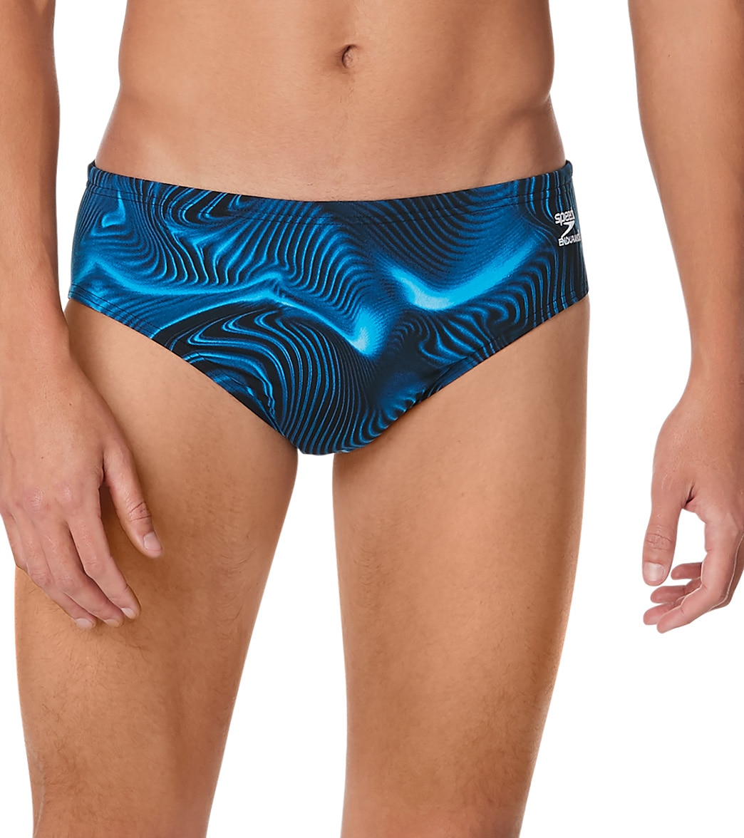 Speedo Men's Fusion Vibe Brief Swimsuit - Blue 26 Polyester/Pbt - Swimoutlet.com