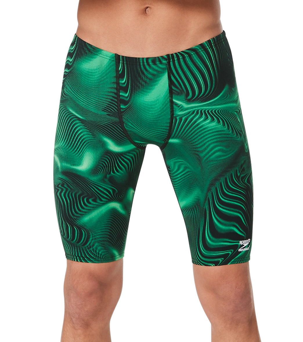 Speedo Men's Fusion Vibe Jammer Swimsuit - Green 24 Polyester/Pbt - Swimoutlet.com