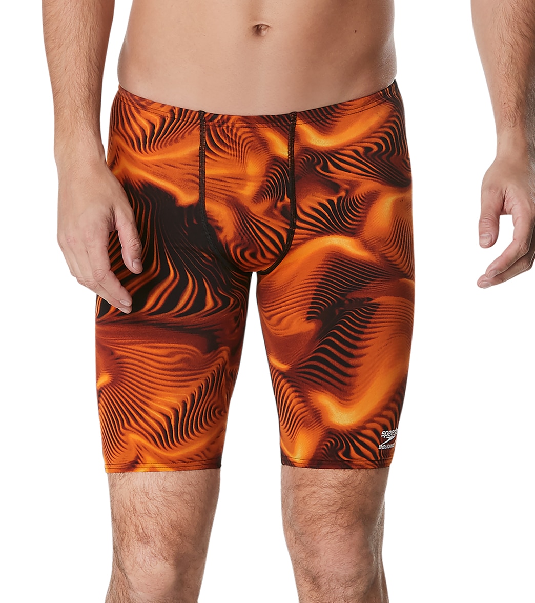 Speedo Men's Fusion Vibe Jammer Swimsuit - Orange 24 Polyester/Pbt - Swimoutlet.com