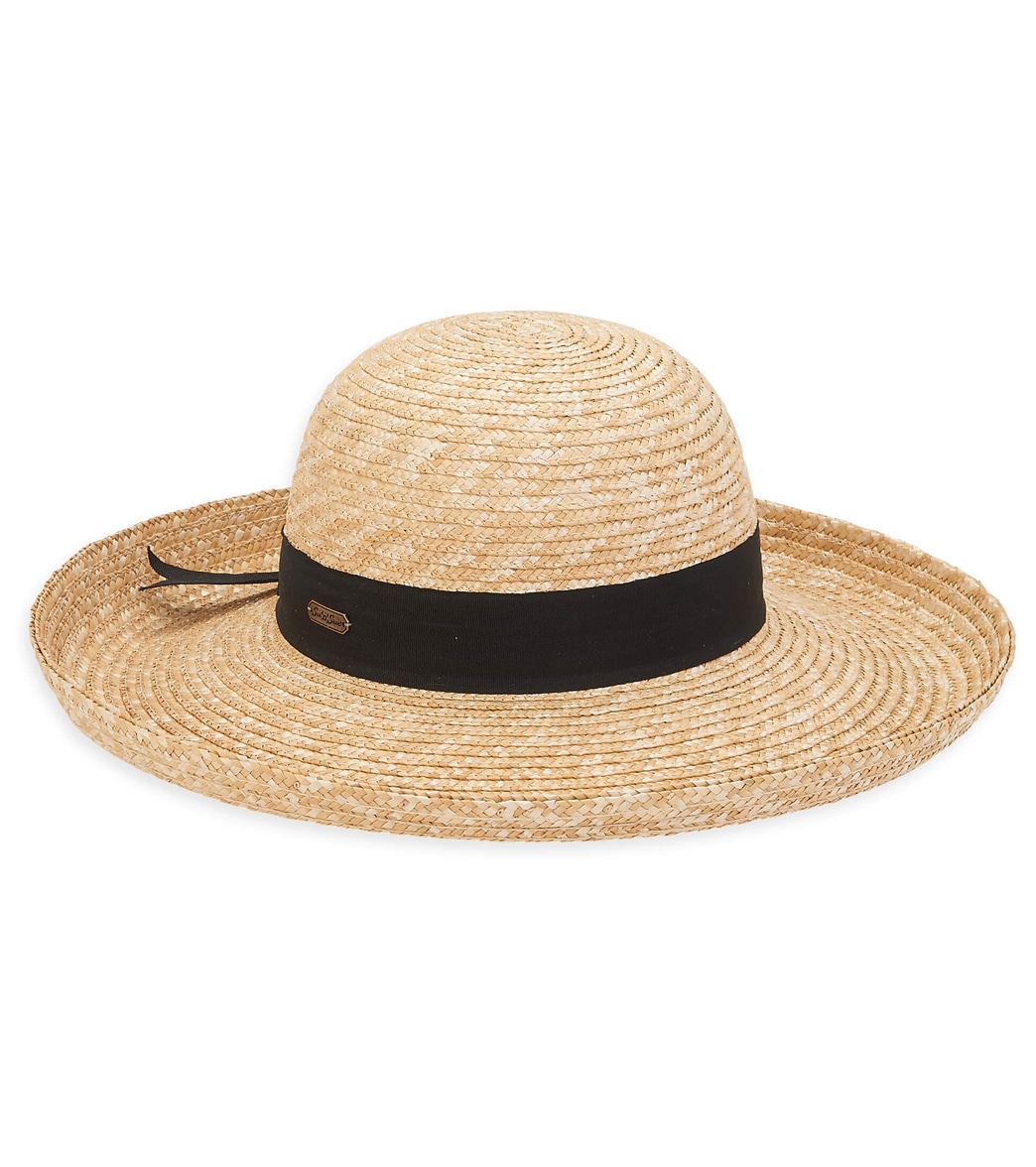 Sun N Sand Women's 4.5 Upbrim Straw Hat - Natural Medium Cotton - Swimoutlet.com