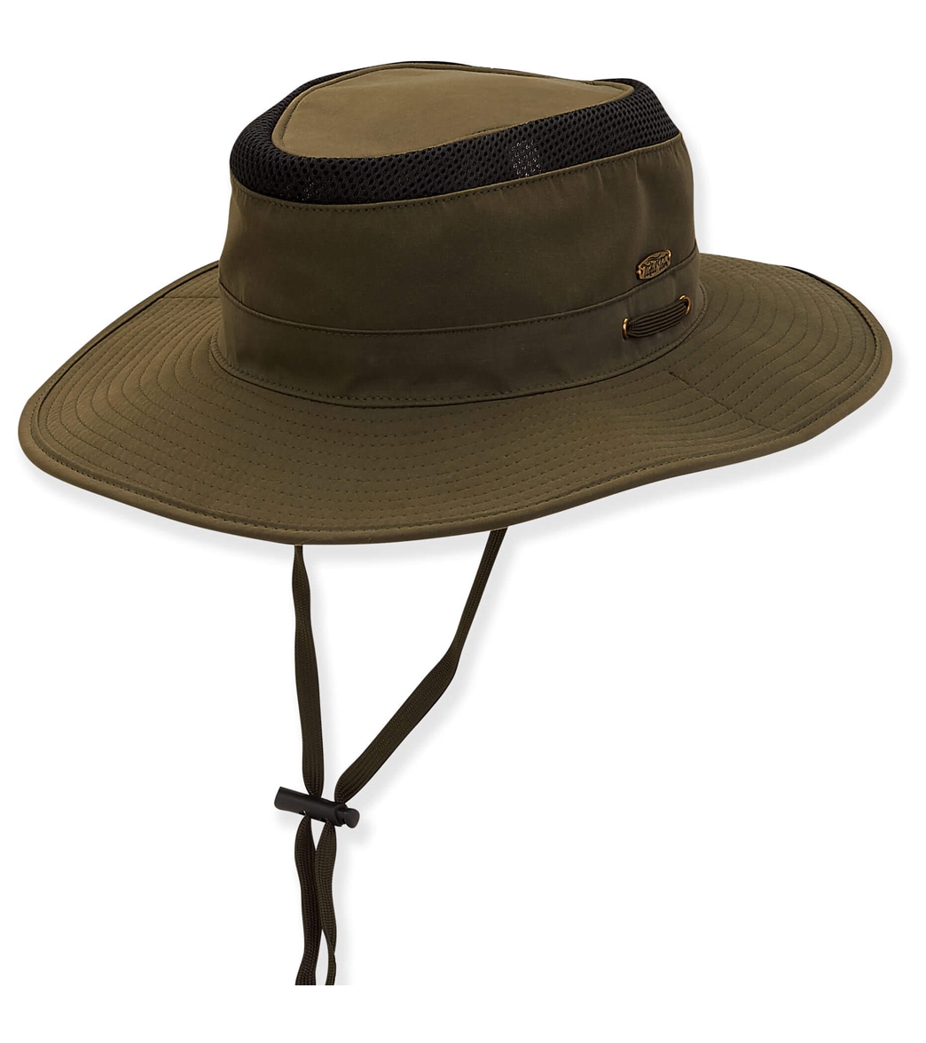 Sun N Sand Men's 3.25 Fishing Hat With Neck Guard - Olive Med/Large - Swimoutlet.com