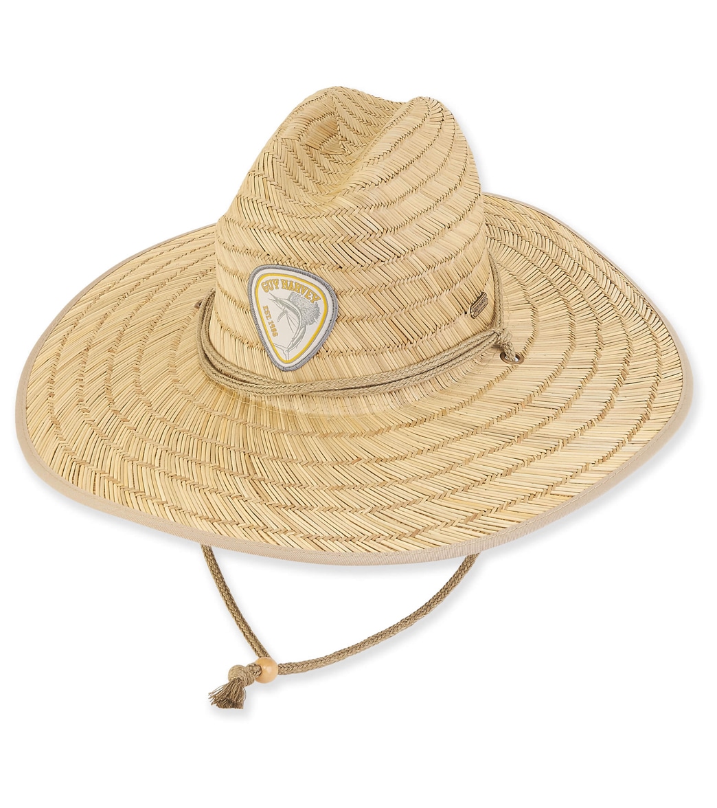Sun N Sand Men's 5 Brim Rush Straw Lifeguard Hat - Natural Med/Large - Swimoutlet.com