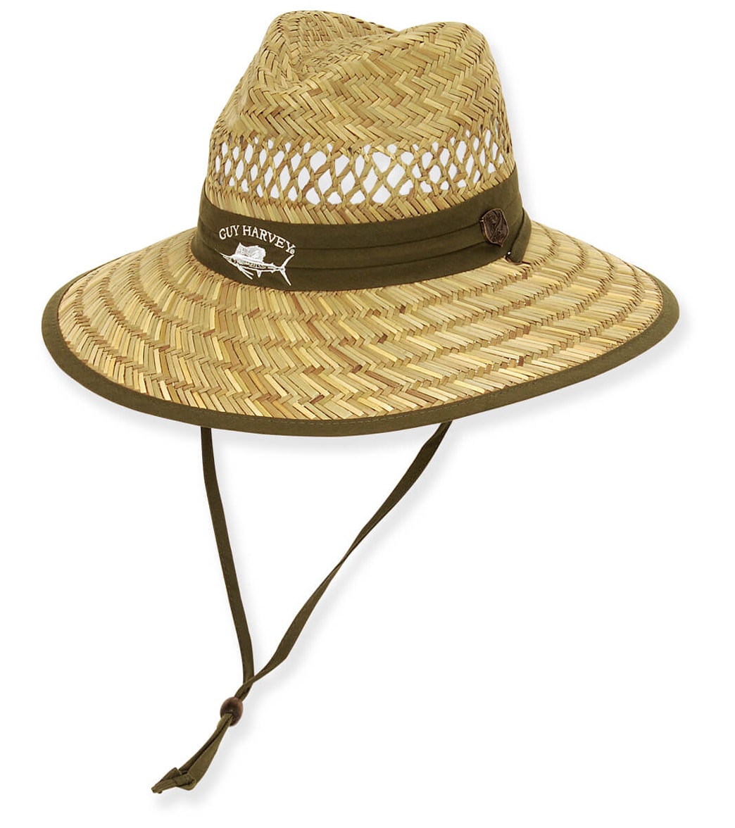 Sun N Sand Men's Rush 4 Brim Straw Safari Hat - Natural/Khaki Trim Med/Large Cotton - Swimoutlet.com