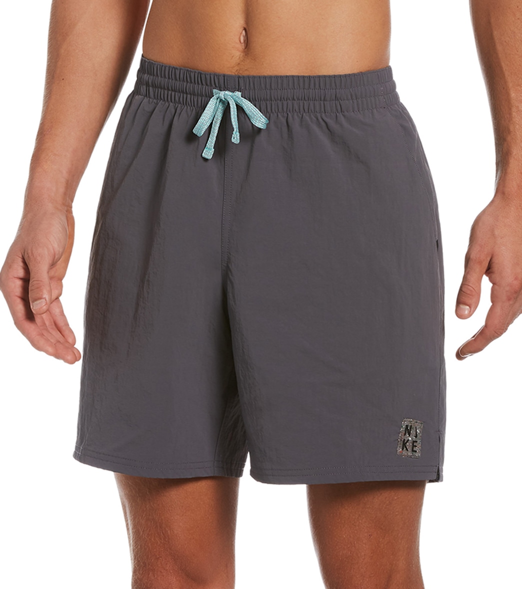 Nike Men's Solid Icon 5 Volley Swim Trunk - Iron Grey Large - Swimoutlet.com