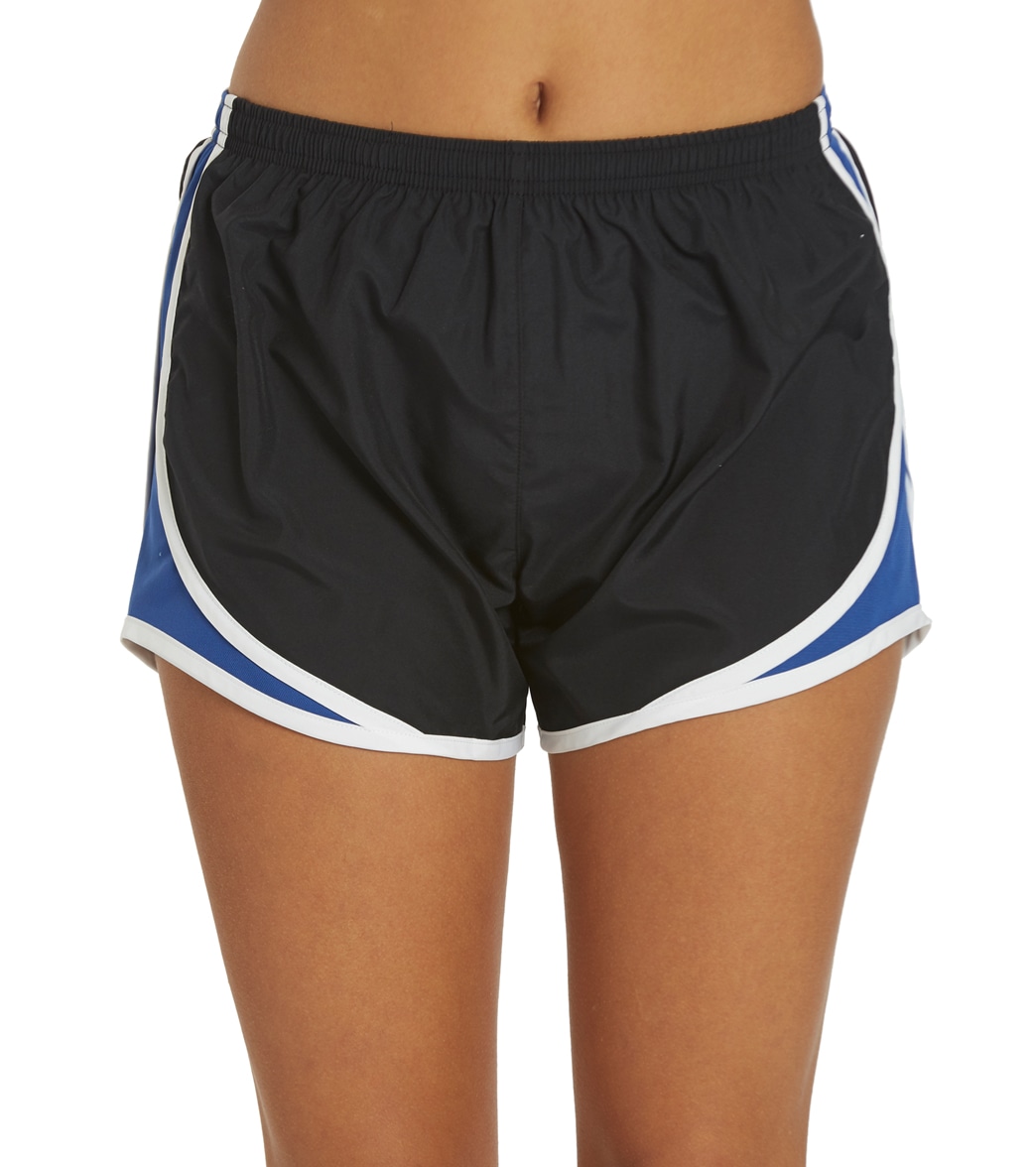 Women's Sport-Tek Cadence Short - Black/True Royal/White Large Polyester - Swimoutlet.com