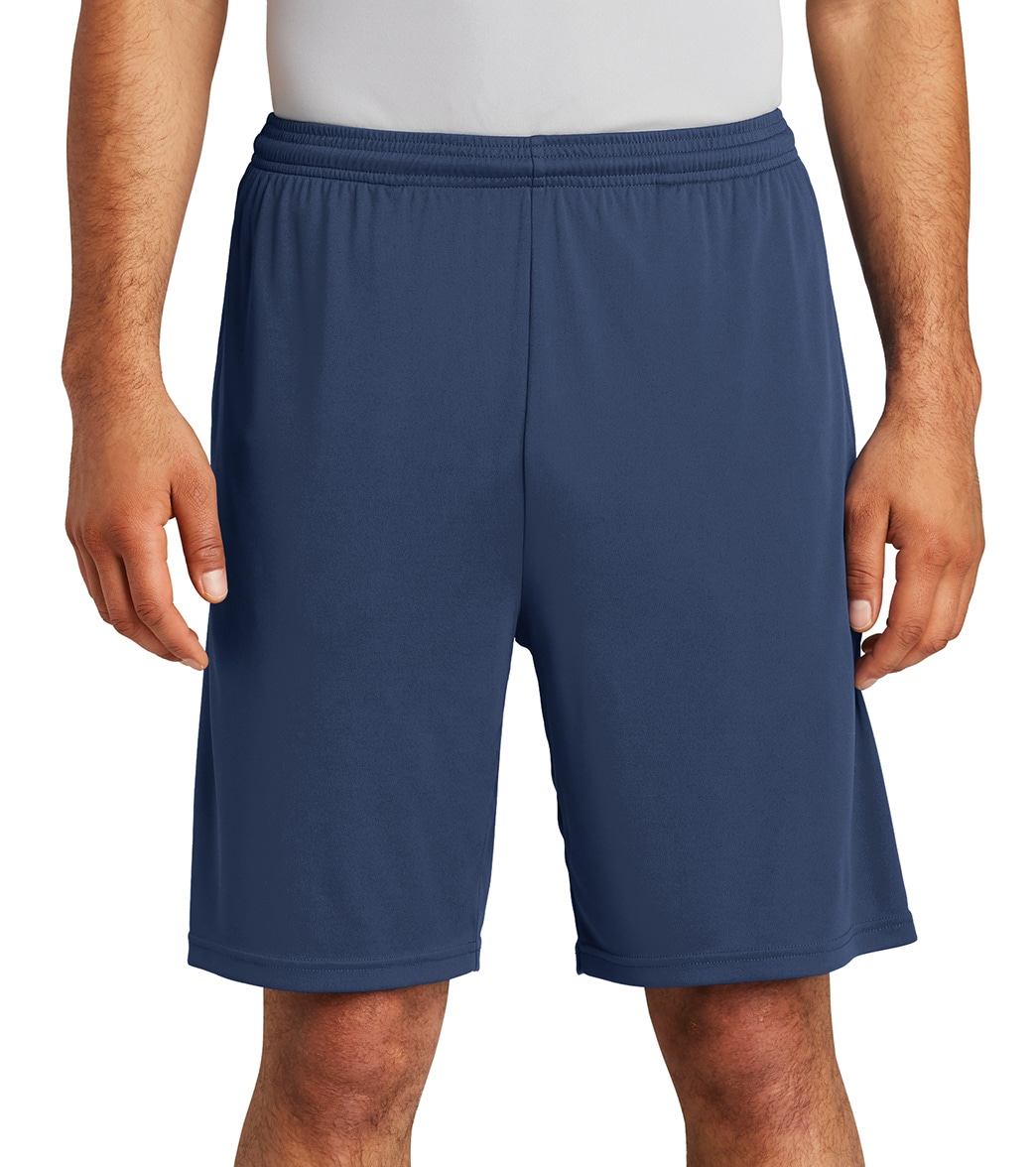 Men's Sport-Tek Posicharge Competitortm Pocketed Short - True Navy Large Polyester - Swimoutlet.com