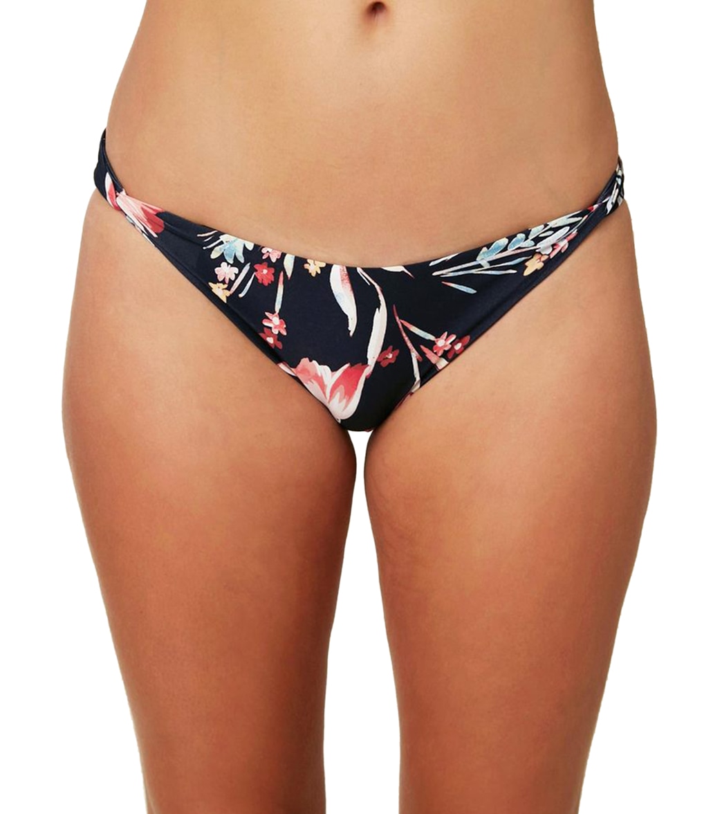 O'neill Women's Sunset Sylvie Floral Bikini Bottom - Black 2 Large - Swimoutlet.com