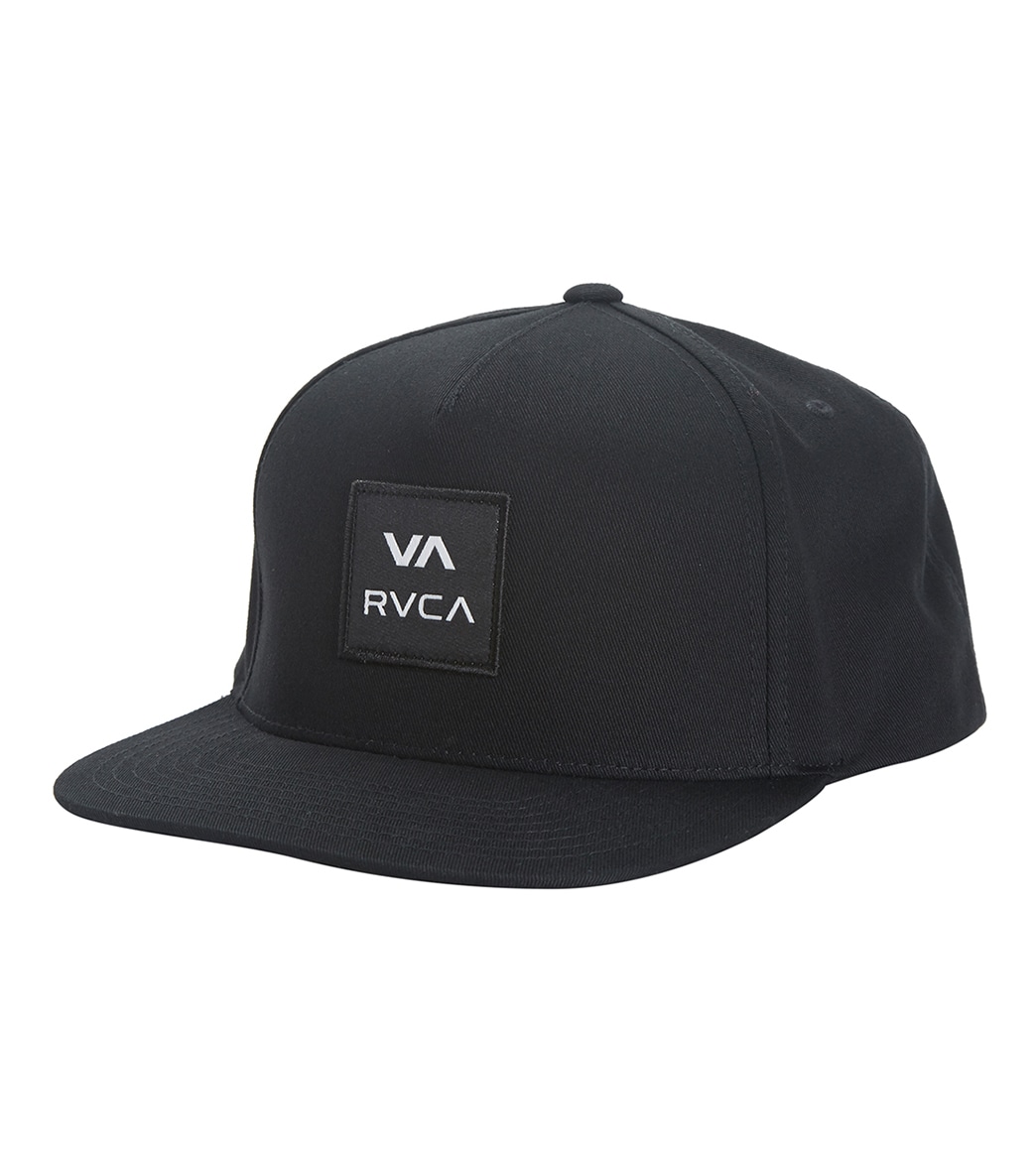 Rvca Men's Square Snapback Hat - Black One Size Cotton/Polyester - Swimoutlet.com
