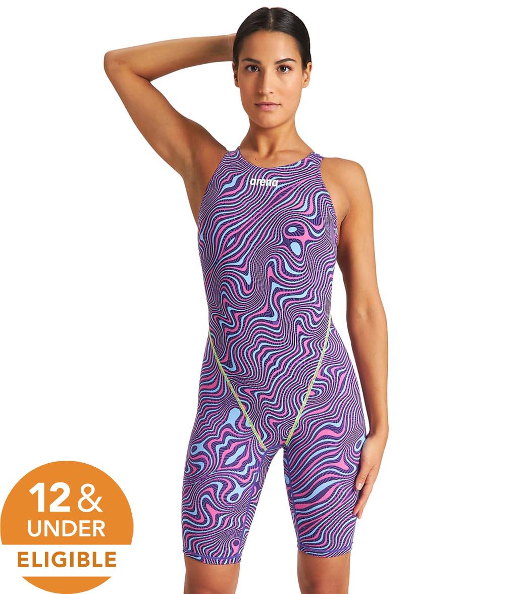 Arena Women's Powerskin St 2.0 Illusion Limited Edition Open Back Tech Suit Swimsuit - Tropic 32 Elastane/Polyamide - Swimoutlet.com